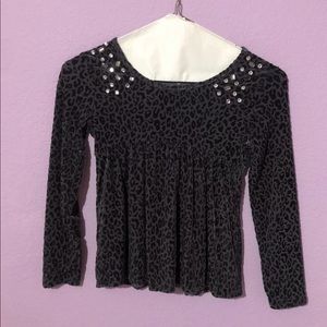 Cheetah Print Velvet Top